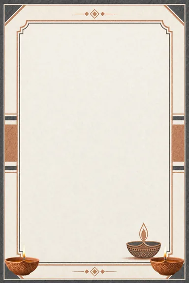 Warm Wishes, Our Team — Diwali greeting card design