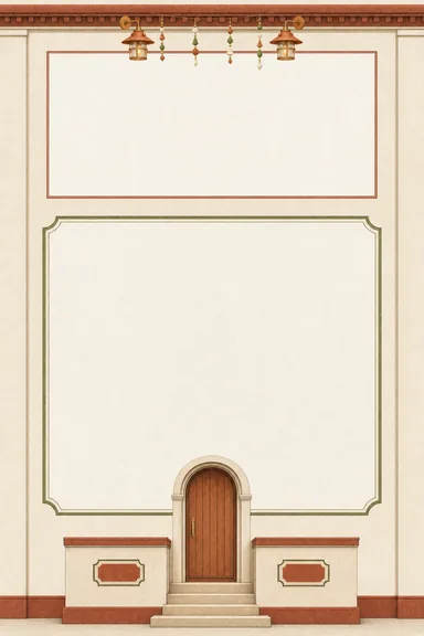 Our New Front Door — Housewarming invitation card design