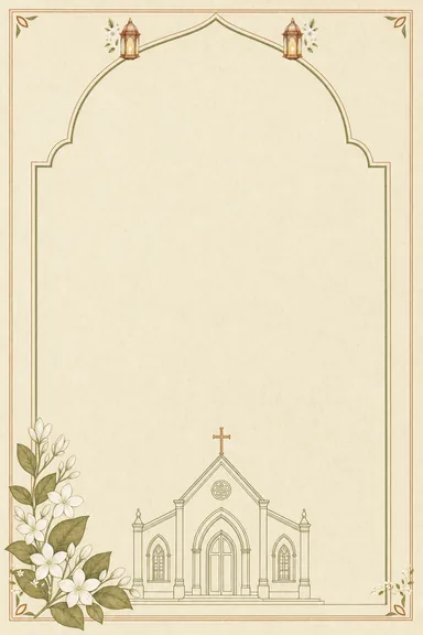 Jasmine Chapel — Christian Wedding invitation card design