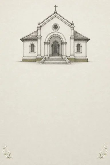 Chapel in Pencil — Christian Wedding invitation card design