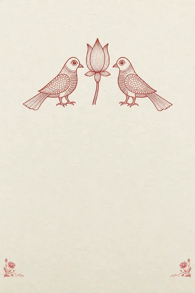 Mithila Ink Letter — Hindu invitation card design