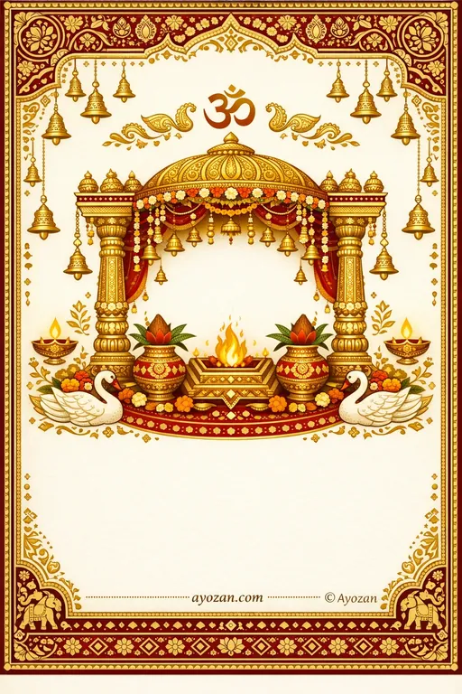 Hindu Traditional Wedding Card — Hindu Traditional Wedding invitation card design from Ayozan
