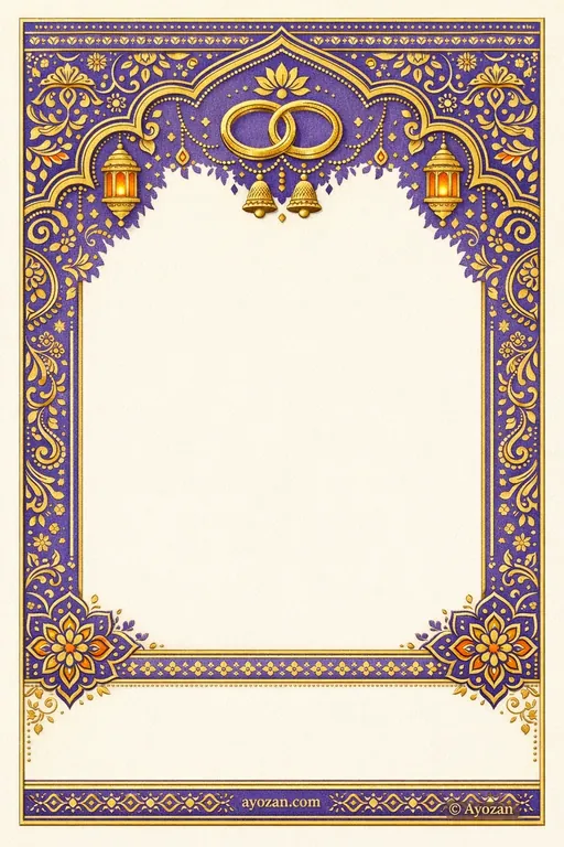 Traditional Wedding Elegance Card — Interfaith Traditional Wedding invitation card design from Ayozan
