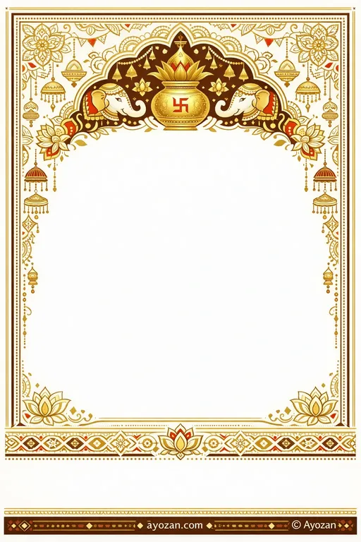 Jain Traditional Wedding Card — Jain Traditional Wedding invitation card design from Ayozan