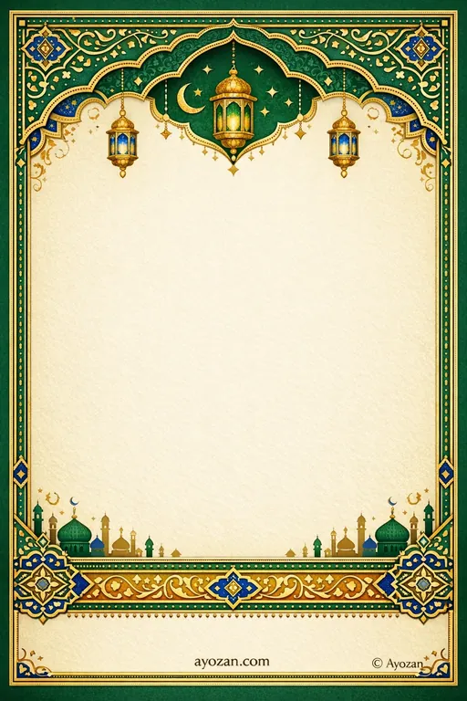 Eid · Classic — Muslim Traditional Eid ul-Fitr invitation card design from Ayozan
