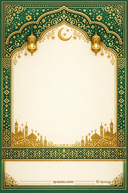 Muslim Traditional Wedding Card — Muslim Traditional Wedding invitation card design from Ayozan