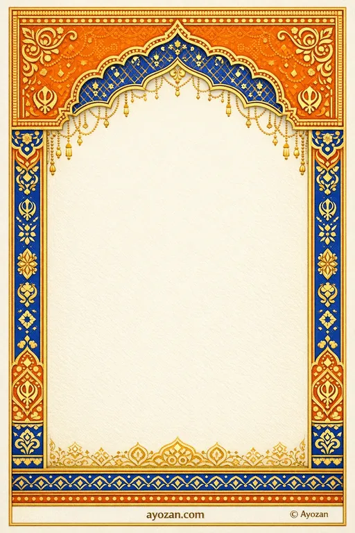 Sikh Traditional Wedding Card — Sikh Traditional Wedding invitation card design from Ayozan