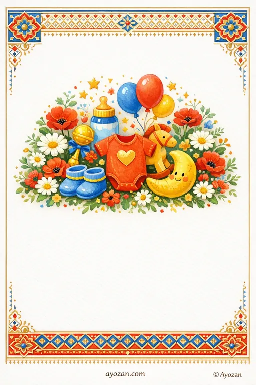 Baby Shower · Floral — Botanical Baby Shower invitation card design from Ayozan
