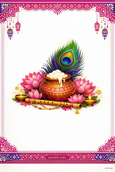 Bengali Janmashtami · Contemporary — Janmashtami card design