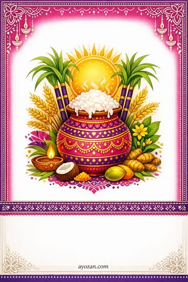 Bengali Pongal · Contemporary — Pongal greeting card design