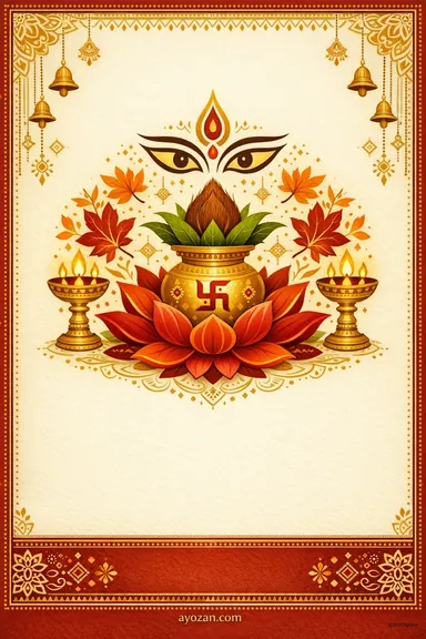 Bengali Durga Puja · Classic — Durga Puja greeting card design