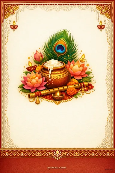 Bengali Janmashtami · Classic — Janmashtami card design