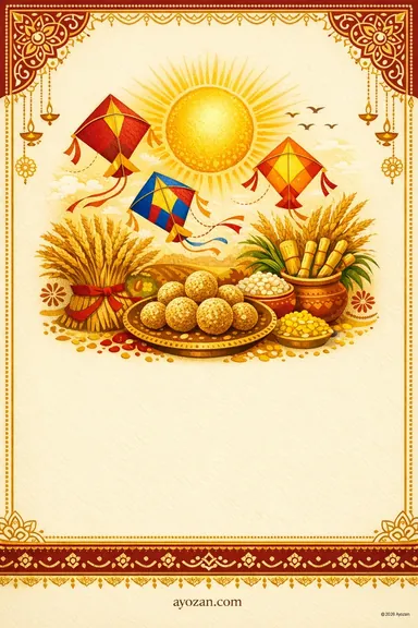 Bengali Makar Sankranti · Classic — Makar Sankranti greeting card design