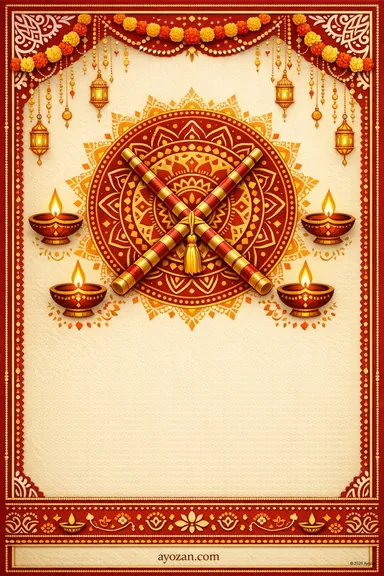 Bengali Navratri · Classic — Navratri greeting card design