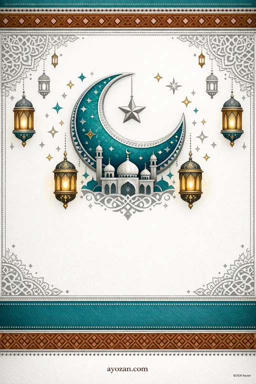 Bengali Eid · Contemporary — Bengali Muslim Modern Eid ul-Fitr invitation card design from Ayozan