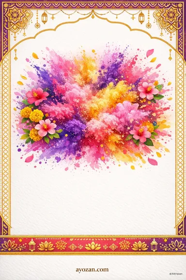 North Indian Holi · Contemporary — Holi greeting card design