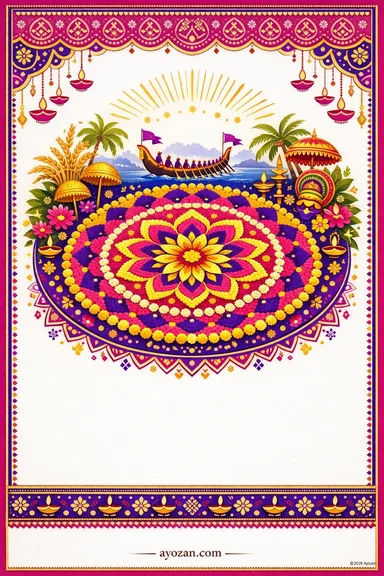 North Indian Onam · Contemporary — Onam greeting card design