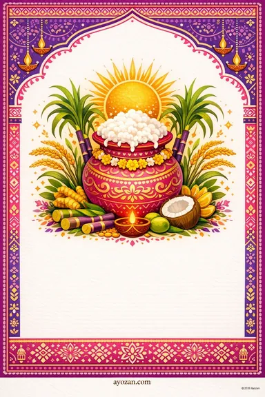 North Indian Pongal · Contemporary — Pongal greeting card design