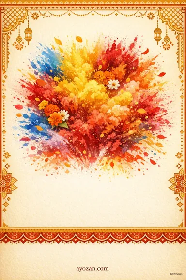 North Indian Holi · Classic — Holi greeting card design