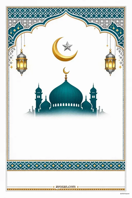 North Indian Eid Milad · Contemporary — North Indian Muslim Modern Eid Milad-un-Nabi invitation card design from Ayozan