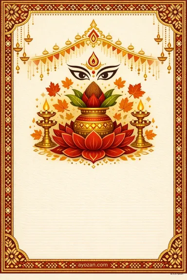 Punjabi Durga Puja · Classic — Durga Puja greeting card design