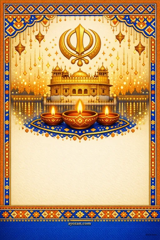 Punjabi Diwali · Classic — Punjabi Sikh Traditional Diwali invitation card design from Ayozan