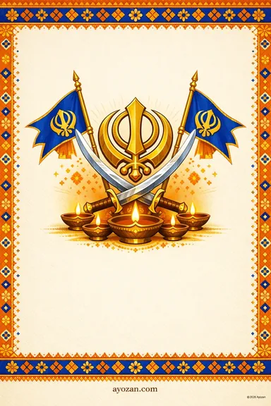 Punjabi Guru Gobind Singh Jayanti · Classic — Gurpurab greeting card design
