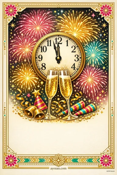 New Year · Classic — New Year greeting card design