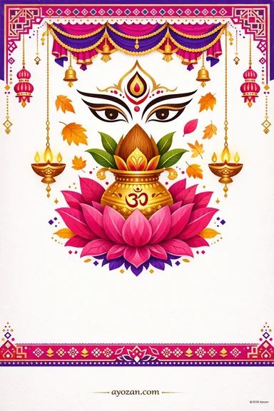 Tamil Durga Puja · Contemporary — Durga Puja greeting card design