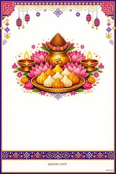 Tamil Ganesh Chaturthi · Contemporary — Ganesh Chaturthi greeting card design