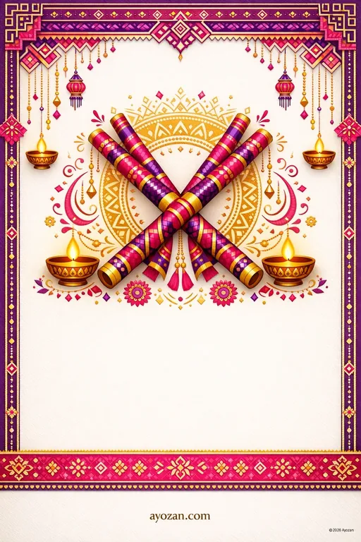 Tamil Navratri · Contemporary — Tamil Hindu Modern Navratri invitation card design from Ayozan