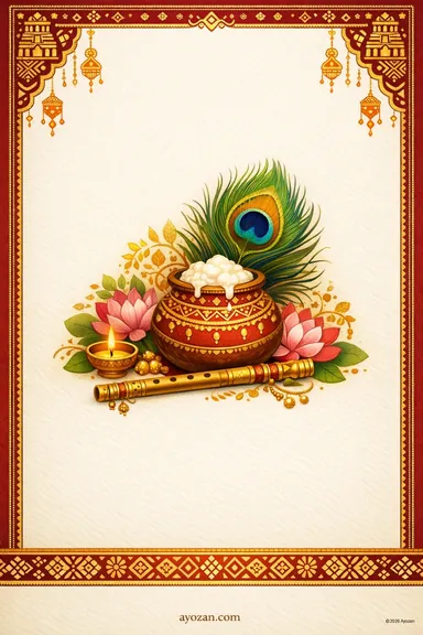 Tamil Janmashtami · Classic — Janmashtami greeting card design