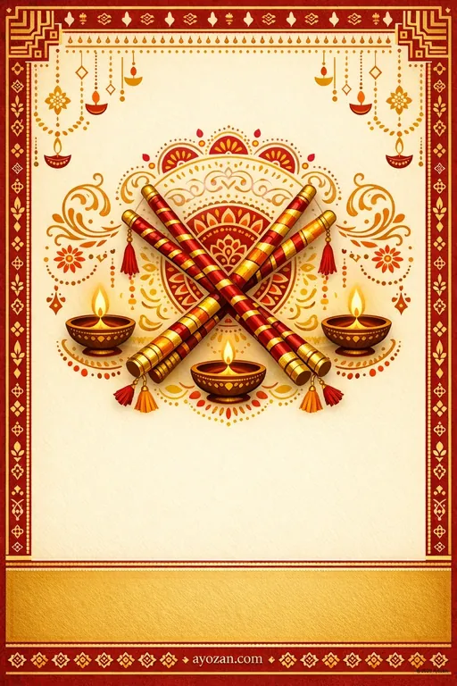 Tamil Navratri · Classic — Tamil Hindu Traditional Navratri invitation card design from Ayozan