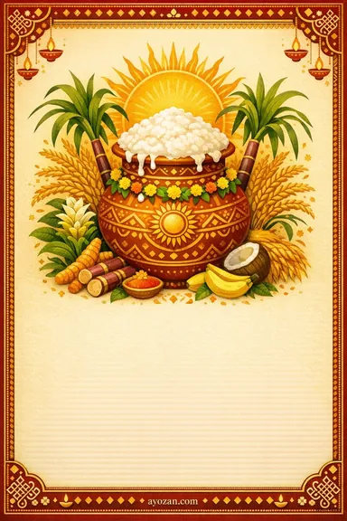 Tamil Pongal · Classic — Pongal greeting card design