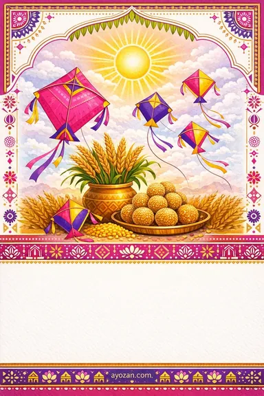 Andhra Makar Sankranti · Contemporary — Makar Sankranti greeting card design