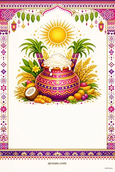 Andhra Pongal · Contemporary — Pongal greeting card design