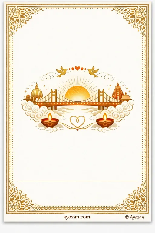 Bengali Thinking of You · Minimal — Bengali Hindu Minimal Personal Greetings invitation card design from Ayozan