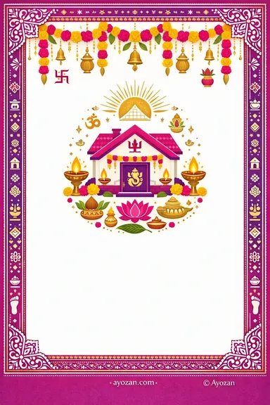 Bengali Housewarming · Contemporary — Satyanarayan Puja invitation card design