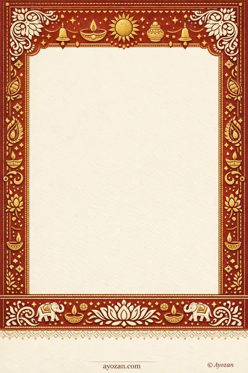 Bengali Milestone · Classic — Bengali Hindu Traditional Milestone Celebration invitation card design from Ayozan