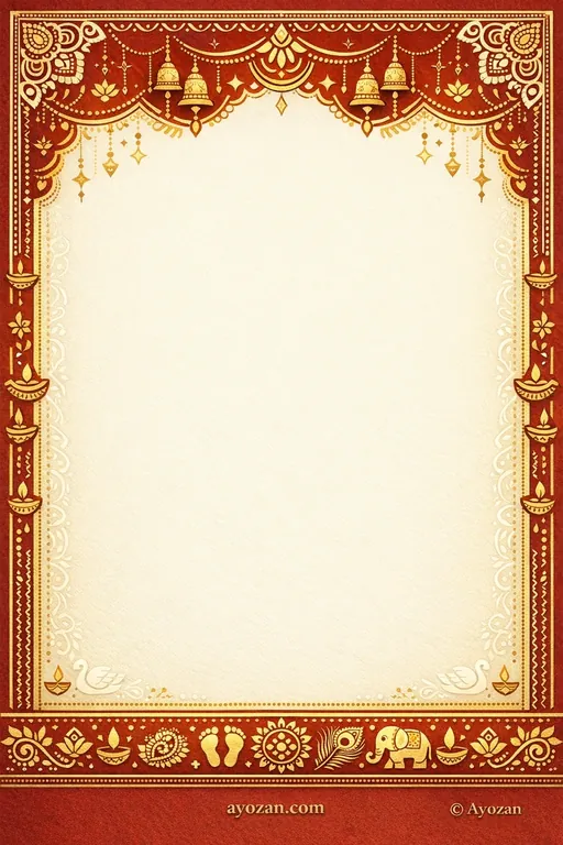 Bengali Thinking of You · Classic — Bengali Hindu Traditional Personal Greetings invitation card design from Ayozan