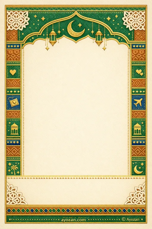 Bengali Thinking of You · Classic — Bengali Muslim Traditional Personal Greetings invitation card design from Ayozan