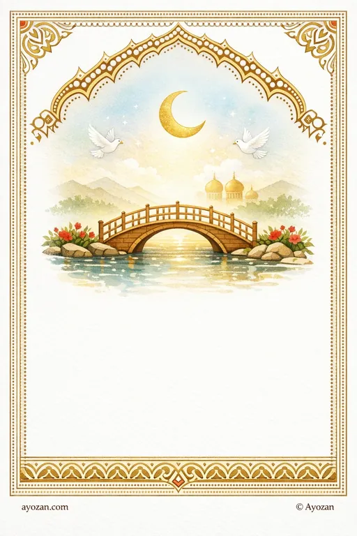Hyderabadi Greeting · Minimal — Hyderabadi Muslim Minimal Personal Greetings invitation card design from Ayozan