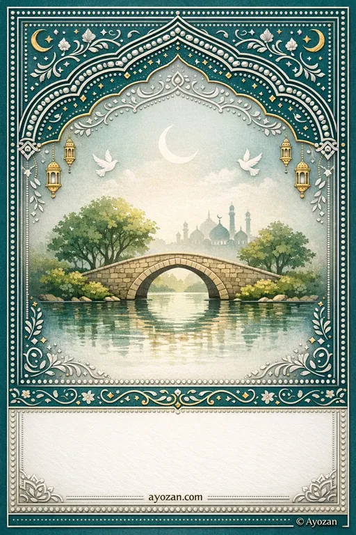 Hyderabadi Greeting · Contemporary — Hyderabadi Muslim Modern Personal Greetings invitation card design from Ayozan