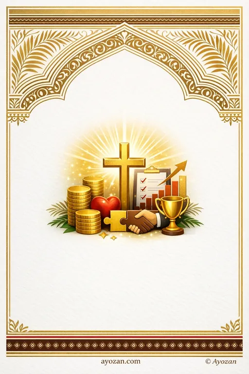 Kerala Thank You · Minimal — Malayalam Christian Minimal Thank You invitation card design from Ayozan