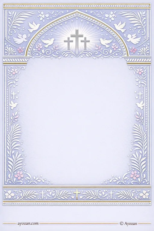 Kerala Memorial · Contemporary — Malayalam Christian Modern Memorial invitation card design from Ayozan