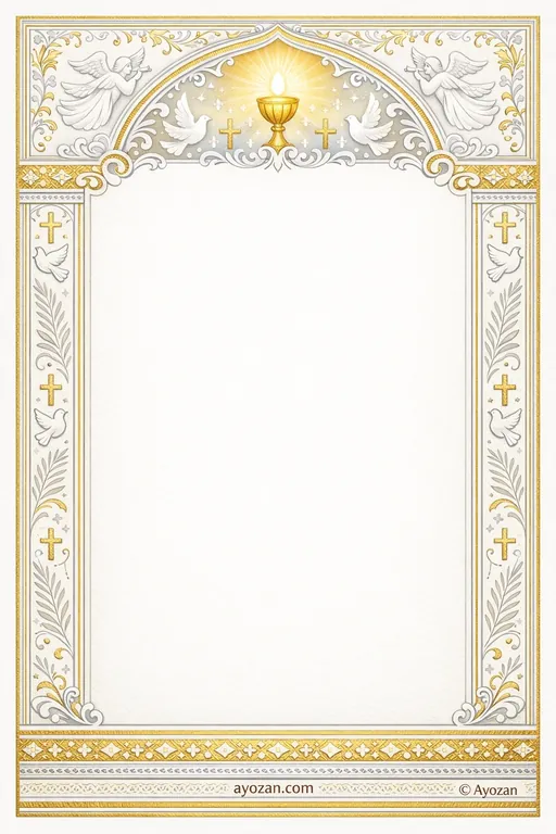 Kerala Memorial · Classic — Malayalam Christian Traditional Memorial invitation card design from Ayozan