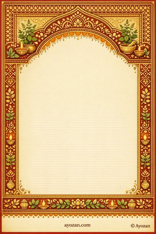 North Indian Get Well · Classic — North Indian Hindu Traditional Get Well Soon invitation card design from Ayozan
