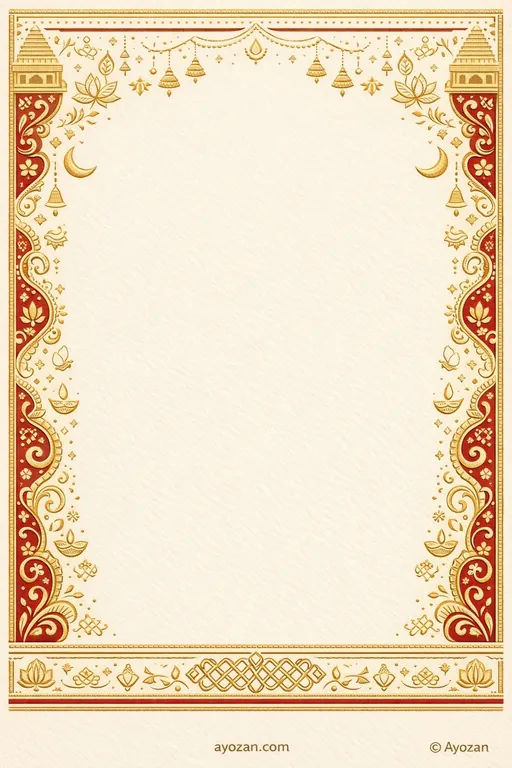 Tamil Greeting · Classic — Tamil Hindu Traditional Personal Greetings invitation card design from Ayozan