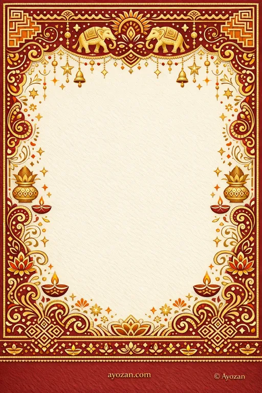 Tamil Milestone · Classic — Tamil Hindu Traditional Milestone Celebration invitation card design from Ayozan