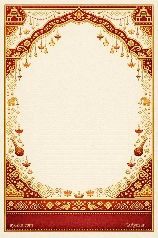 Tamil Thinking of You · Classic — Tamil Hindu Traditional Personal Greetings invitation card design from Ayozan